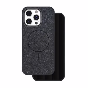 Mirdzošs plāns magnētiskais viedtālruņa apvalks iPhone 14 Pro 6,1" melns