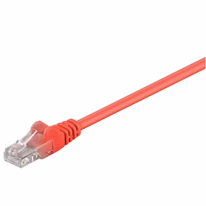 Goobay CAT 5e patch cable, U/UTP, Red, 10 m 68349