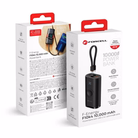 Portatīvais lādētājs Forcell F-Energy F10K4 PD QC3.0 3A 22,5W 10000 mAh su Apple Watch saderīgs melns