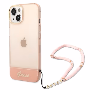 Guess GUHCP14MHGCOHP iPhone 14 Plus 6.7 "rozā/rozā cietais apvalks Translucent Pearl Strap