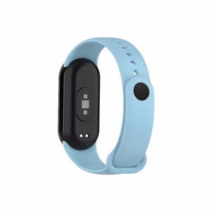 SILIKONA SIKSNIŅA MI BAND 8/M8 (9). GAIŠI ZILA