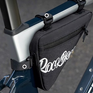 Rockbros G001 Flash Journey trīsstūrveida 0,8 l velosipēda rāmja soma – melna