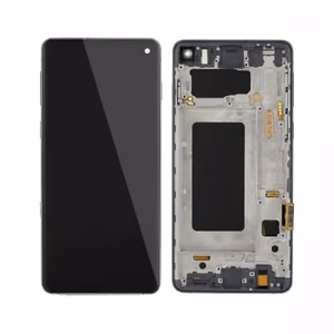 LCD displejs saderīgs ar Samsung G975 S10 Plus ar rāmi / Prism Black / HQ