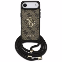 Guess 4G Big Logo Cord Stap soma pāri plecam viedtālrunim iPhone 17 Air - brūns