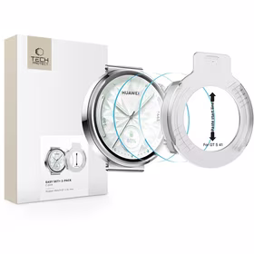 Tech-Protect Easy Set+ 2 komplekts rūdītais stikls Huawei Watch GT 5 41 mm - caurspīdīgs