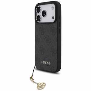 Guess 4G Charms Collection MagSafe viedtālruņa apvalks iPhone 17 Pro - melns