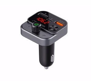 ART FM transmiters bluetooth 5.0 + USB A QC3.0 + Typ C (kopā 30W) FM-84B melns