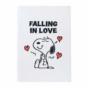 Snoopy Love Season A5 piezīmju grāmatiņa ar plīša vāku