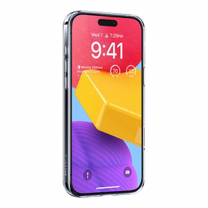 Torras Ostand Pro viedtālruņa apvalks iPhone 16 Plus (Caurspīdīgs)