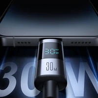 Joyroom S-A16 Pro Prism sērijas 30W USB-C - Lightning kabelis ar ekrānu 1,2 m - melns