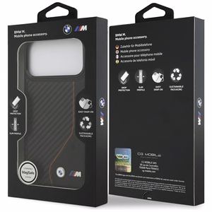 BMW M Carbon Line & Logo MagSafe Чехол для iPhone 17 Pro Max - красный
