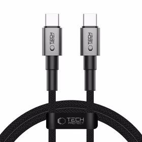 Tech-Protect UltraBoost DNA USB-C PD100W/5A kabelis 100cm - pelēks