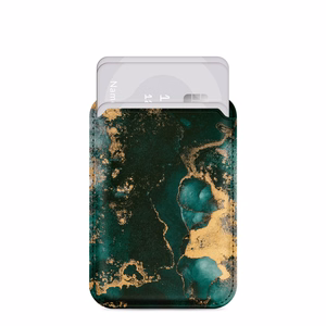 MIO Green Marble Magsafe Case Compatible Card Holder