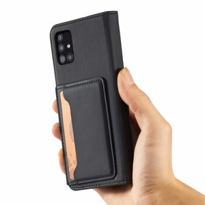 Magnētiskais karšu apvalks Xiaomi Redmi Note 11 maciņš karšu turētājs melns