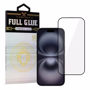 Tempered Glass HARD Full Glue 5D защитное стекло IPHONE 16 черный