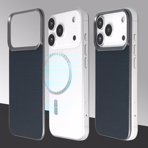 Liavec Carbon Layer Magsafe Aramid Fiber maciņš priekš Iphone 17 Pro zils