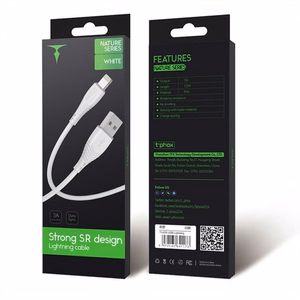 KABELIS T-PHOX NATURE LIGHTNING BALTS 1.2M 3A
