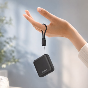 Dudao K22+ ультракомпактный внешний аккумулятор 10000mAh 22.5W USB-C с подвеской/кабелем - Серый