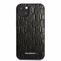 Viedtālruņa apvalks Karl Lagerfeld KLHCP13SMNMP1K iPhone 13 mini 5,4\" melns / melns Monogrāmas plāksne