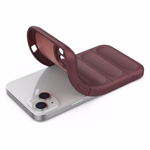 Magic Shield Case viedtālruņa apvalks iPhone 14 Plus elastīgs bruņots apvalks bordo