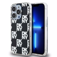 DKNY IML rūtainais mono raksts viedtālruņa apvalks iPhone 15 Pro Max - melns