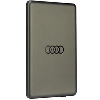 Portatīvais lādētājs Audi Big Logo Magnētiskais indukcijas 15W 5000mAh - pelēka