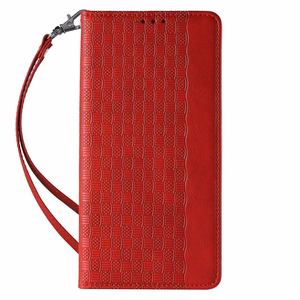 Magnet Strap Case для Samsung Galaxy S23+ флип-кошелёк мини-ремешок подставка красный