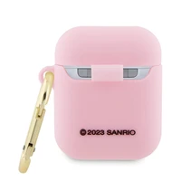 Hello Kitty silikona 3D Kitty galvas apvalks AirPods 1/2 - rozā