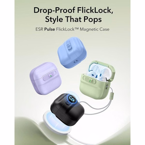 ESR Pulse HaloLock MagSafe  Apple AirPods 4 / 5 vāciņš, gaiši zaļš