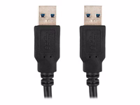 Lanberg USB-A kabelis 3.0 0.5m melns