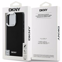 DKNY Vienkāršs sudraba logotips magnētiskais iPhone 16 Pro Max viedtālruņa apvalks - melns