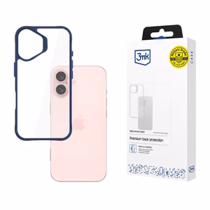 3mk Satin Armor Viedtālruņa apvalks Zila Apple iPhone 16 - caurspīdīgs