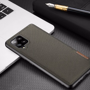 Dux Ducis Fino apvalks pārklāts ar neilona materiālu Samsung Galaxy A42 5G melns