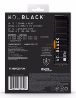 Western Digital melns WD_BLACK™ SN850X NVMe™ SSD POWERED BY SANDISK 2 TB, [With Heatsink]