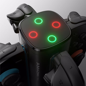 AmazingThing Thunder Pro PlayDock lādētājs Nintendo Switch 2 kontrolieriem - melns