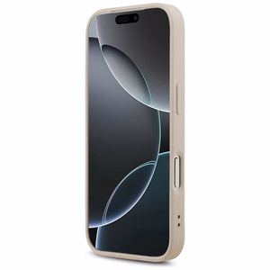 Guess ādas 4G trīsstūra Strass MagSafe viedtālruņa apvalks iPhone 17 Pro - rozā