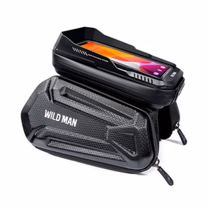 WILDMAN ceļojumu soma velosipēda rāmim ar rāvējslēdzēju, 1,2L (4 "- 7"), XT6, melna