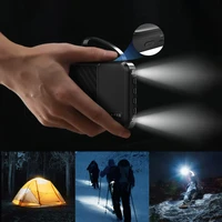 Dudao K11 10000mAh portatīvais lādētājs ar iebūvētiem kabeļiem - melna