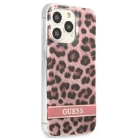 Guess GUHCP13LHSLEOP iPhone 13 Pro / 13 6.1" rozā/rozā cietais apvalks Leopards