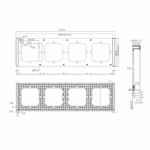 Sonoff Quadruple Mounting Frame for Installing M5-80 Wall Switches