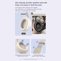 Dudao X22 Max bezvadu Bluetooth austiņas uz ausīm ar ANC - smilškrāsas