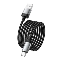 Kabelis USB A uz USB C Hoco 3A 1 m X117 melns