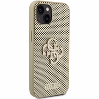Guess Perforēts 4G Glitter Viedtālruņa apvalks iPhone 15 - zelts