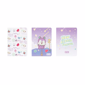 BT21 MANG A6 piezīmju grāmatiņu komplekts, 3 gab.