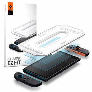 Spigen Glas.Tr "EZ FIT" grūdētais stikls 2-vnt komplekts Nintendo Switch 2 - Skaidrs