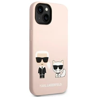 Karl Lagerfeld KLHMP14SSSKCI iPhone 14 6.1 "cietais apvalks gaiši rozā / gaiši rozā Silikona Karls & Choupette Magsafe