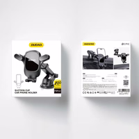 Auto tālruņa turētājs Dudao F5Pro paneļa stiprinājumam - melns