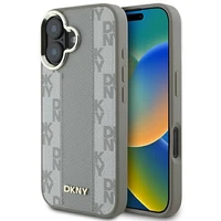 DKNY Rūtainais raksts magnētiskais iPhone 16 viedtālruņa apvalks - bēšs