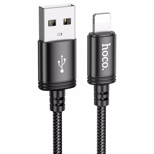 Kabelis USB-A uz Lightning Hoco 2,4A 3 m X91 melns