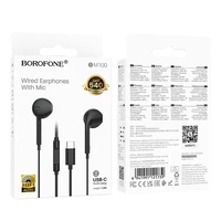 Borofone austiņas BM100 Fuente ar mikrofonu Type C (DAC) melnas